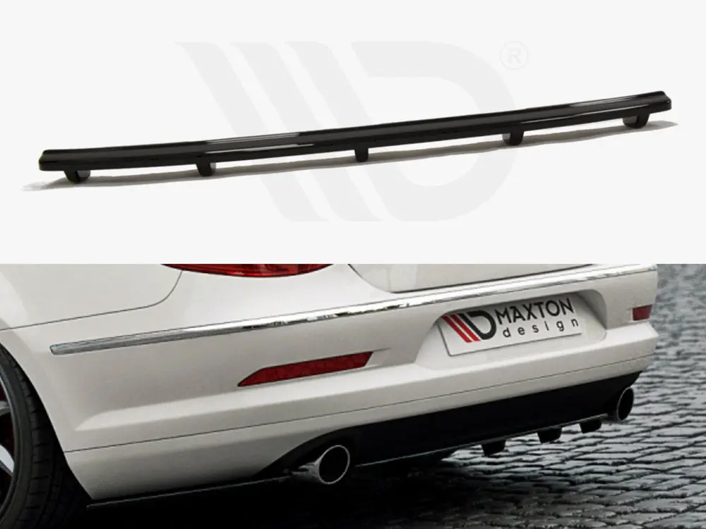 Maxton Design Central Rear Splitter Vw Passat Cc R36 Rline (Preface) (With Vertical Bars) 1