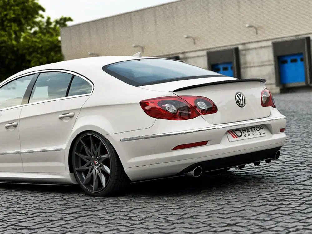 Maxton Design Central Rear Splitter Vw Passat Cc R36 Rline (Preface) (With Vertical Bars) 2