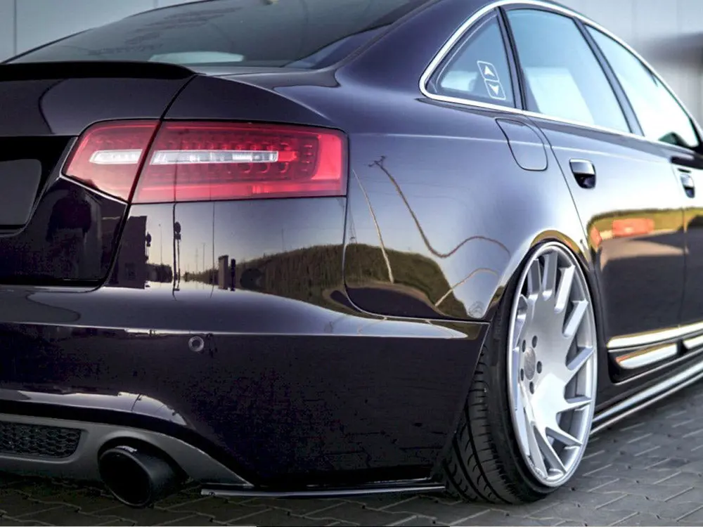 Maxton Design Rear Side Splitters Audi A6 C6 S-Line Facelift Sedan (2008-2011) 1