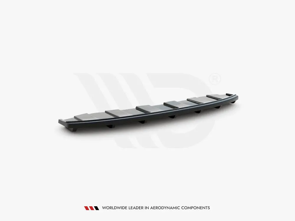 Central Rear Splitter (Vertical Bars) Audi A6 C7 S-Line Avant Exhaust 2X1 (2011-2014) 1