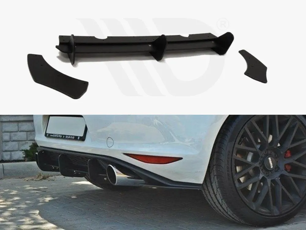 Maxton Design Vw Golf Mk7 Gti Rear Diffuser & Rear Side Splitters 1