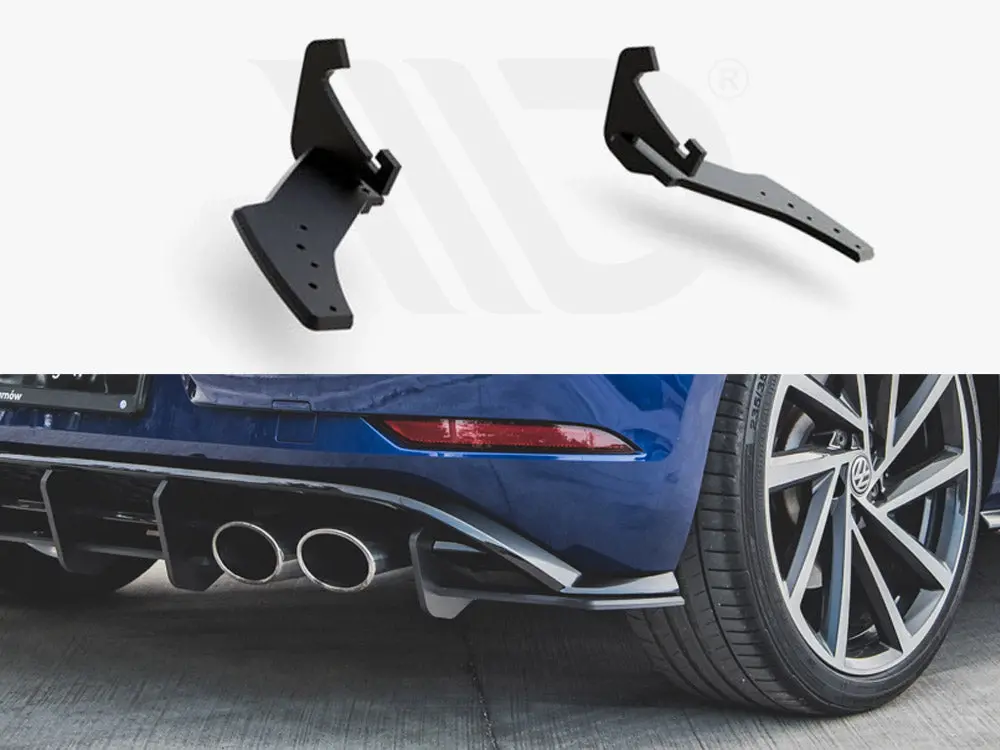 Maxton Racing Rear Side Splitters Vw Golf 7 R Facelift (2017-2020) 1