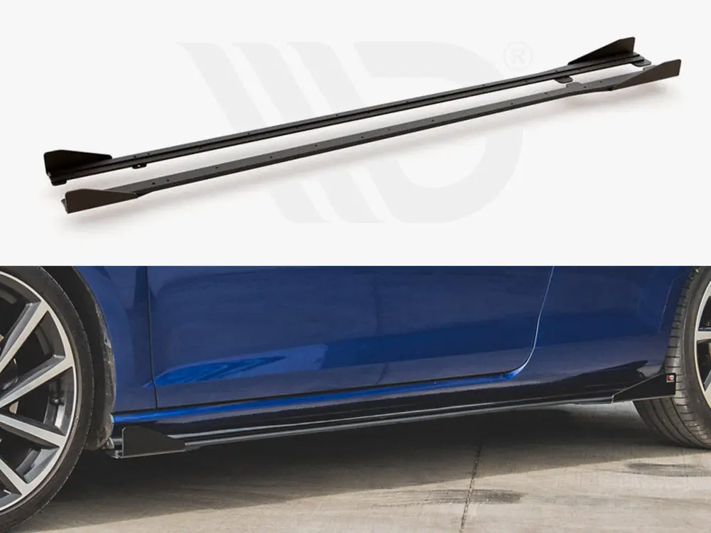 Maxton Racing Side Side Skirts Diffusers + Flaps Vw Golf 7 R / R-Line Facelift 1