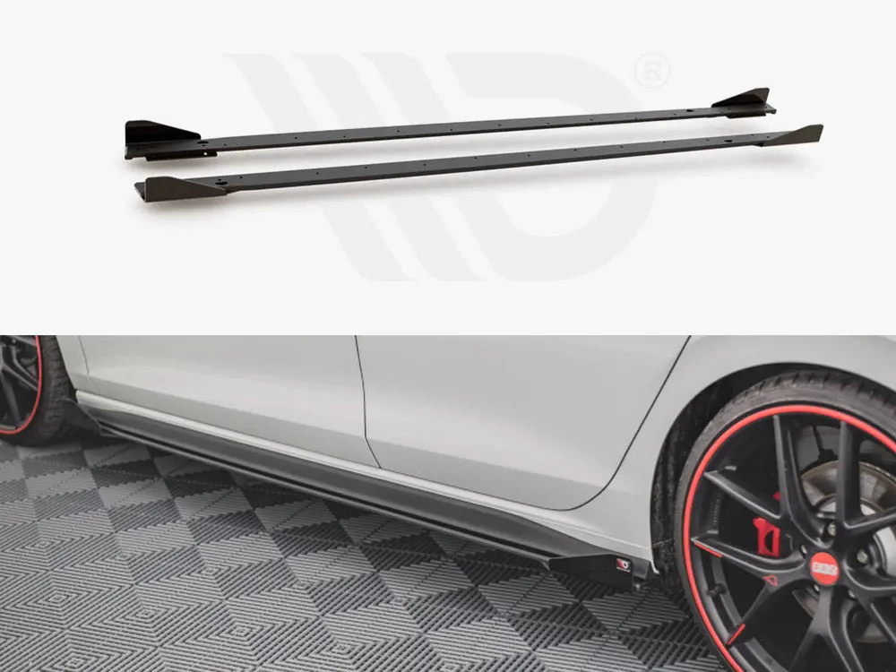 Racing Durability Side Skirts Diffusers (+Flaps) Vw Golf 8 Gti / Gti Clubsport / R-Line (2020-) 1