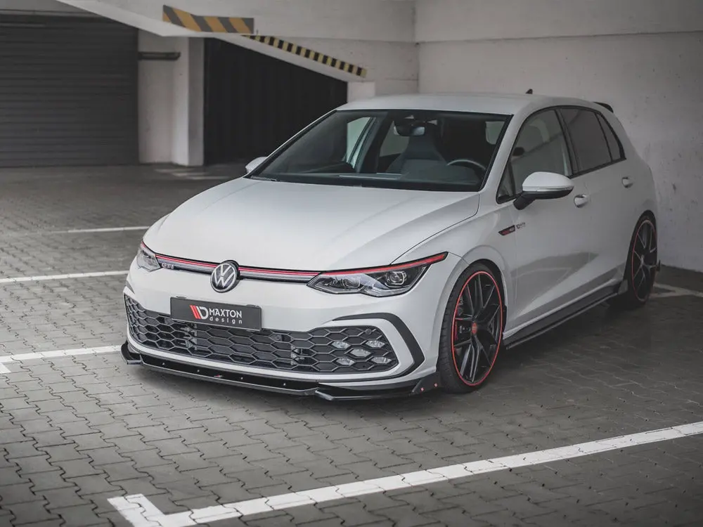 Maxton Design Front Splitter V.2 + Flaps Vw Golf 8 Gti / R-Line 2