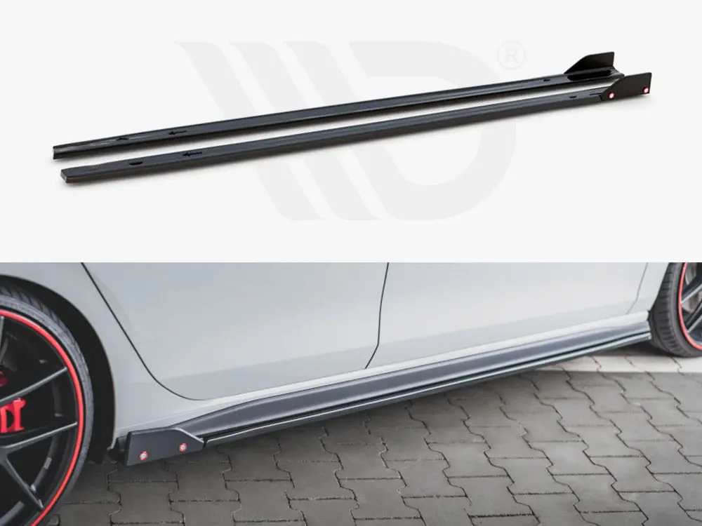 Side Skirts Diffusers V.2 + Flaps Vw Golf 8 Gti / Gti Clubsport / R-Line 1