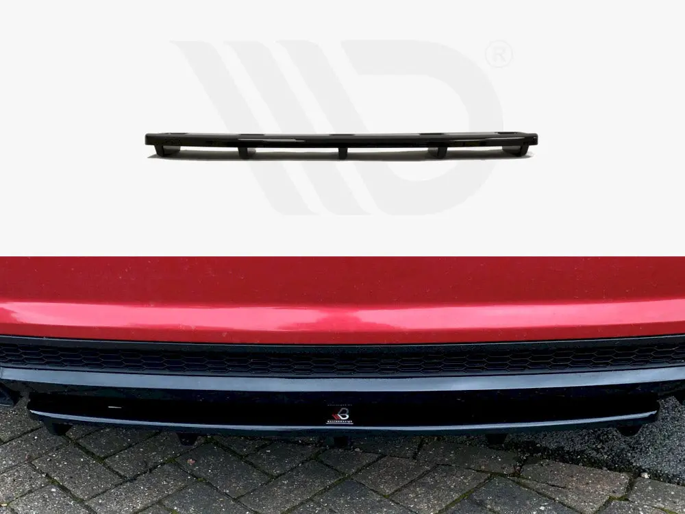Central Rear Splitter (Vertical Bars) Audi A7 S-Line Facelift 1