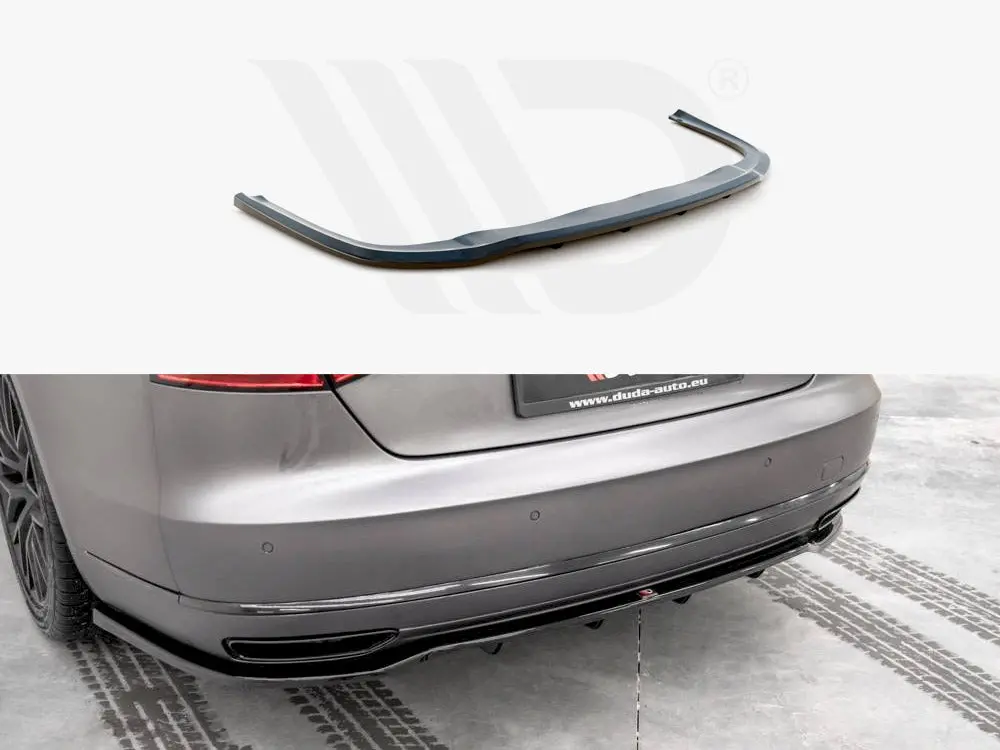 Central Rear Splitter (Vertical Bars) Audi A8 D4 Facelift (2013-2017) 1
