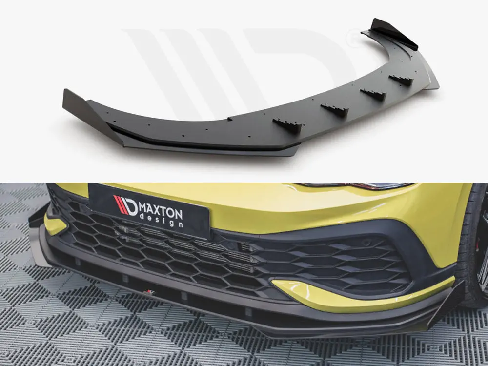 Maxton Design Racing Durability Front Splitter (+Flaps) Vw Golf 8 Gti Clubsport (2020-) 1