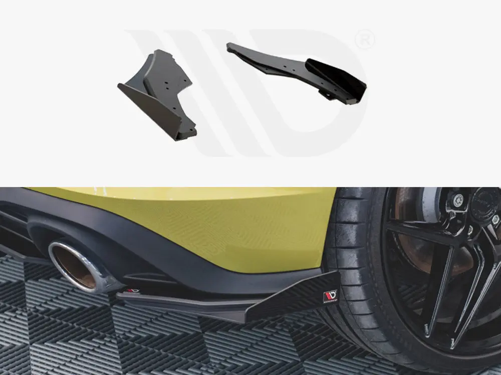 Maxton Design Racing Durability Rear Side Splitters (+Flaps) Vw Golf 8 Gti Clubsport (2020-) 1