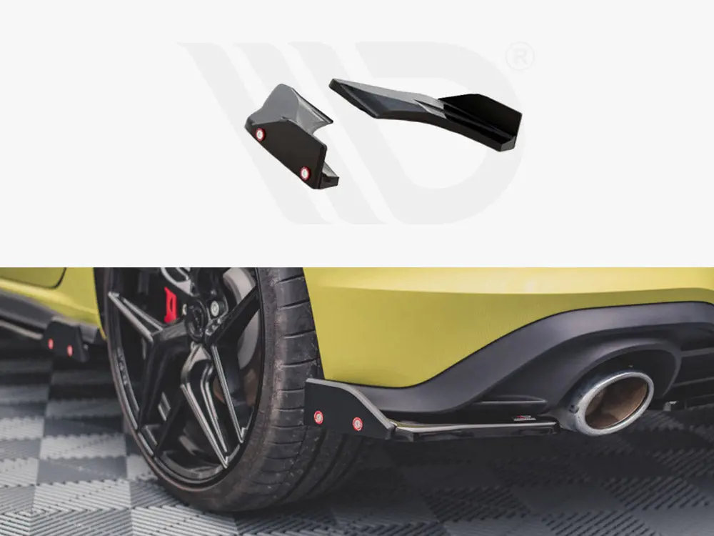 Maxton Design Rear Side Splitters V.1 + Flaps Vw Golf 8 Gti Clubsport 1