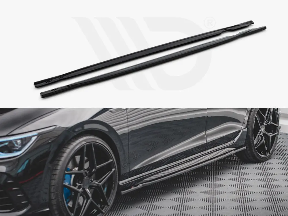 Maxton Design Side Skirts Diffusers V.1 Volkswagen Golf R Mk8 Facelift 1