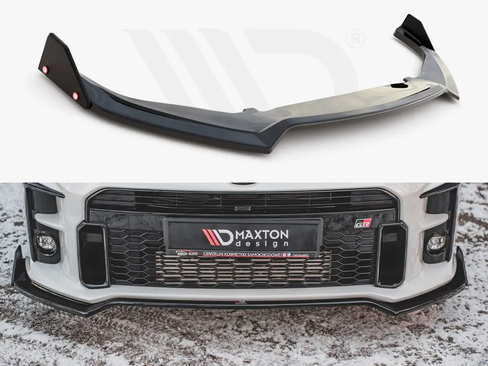 Maxton Design Front Splitter V.3 + Flaps Toyota Gr Yaris Mk4 1