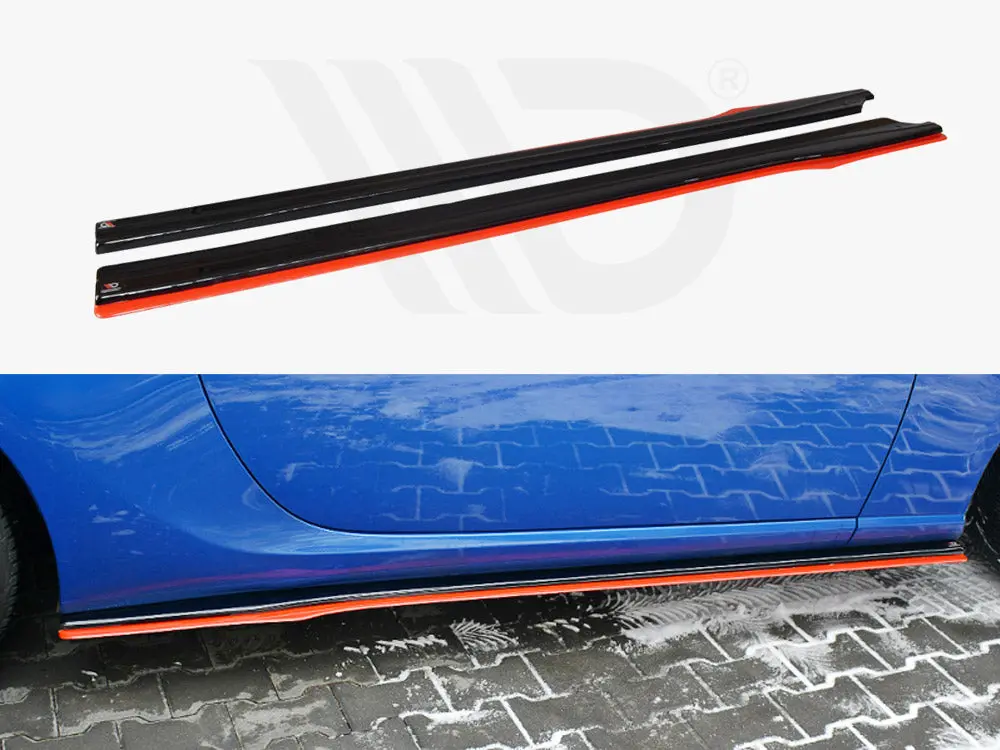 Maxton Design Side Skirts Splitters (Black & Red) V.2 Subaru Brz / Toyota Gt86 Facelift (2017-2020) 1