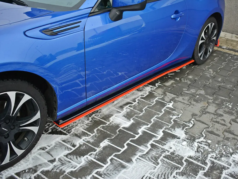 Maxton Design Side Skirts Splitters (Black & Red) V.2 Subaru Brz / Toyota Gt86 Facelift (2017-2020) 2