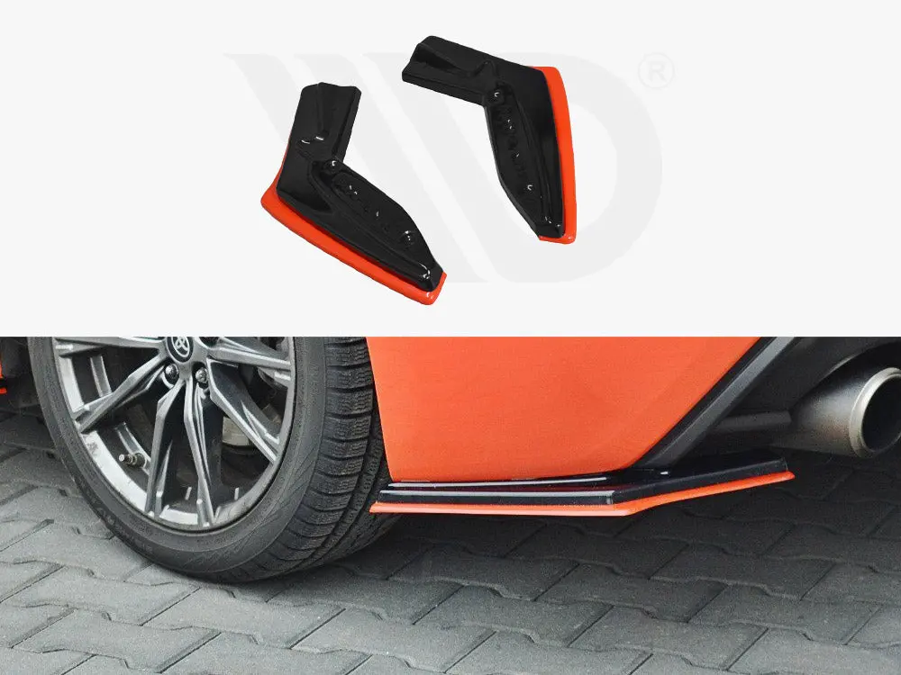 Maxton Design Rear Side Splitters (Black & Red) V.2 Toyota Gt86 Facelift (2017-Up) 1