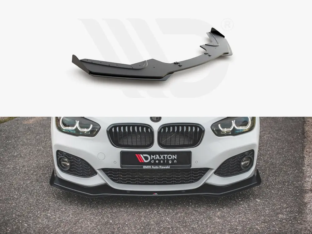 Maxton Design Racing Durability Front Splitter V3 (+Flaps) Bmw 1 F20 M-Pack Facelift / M140i (2015-2019) 1