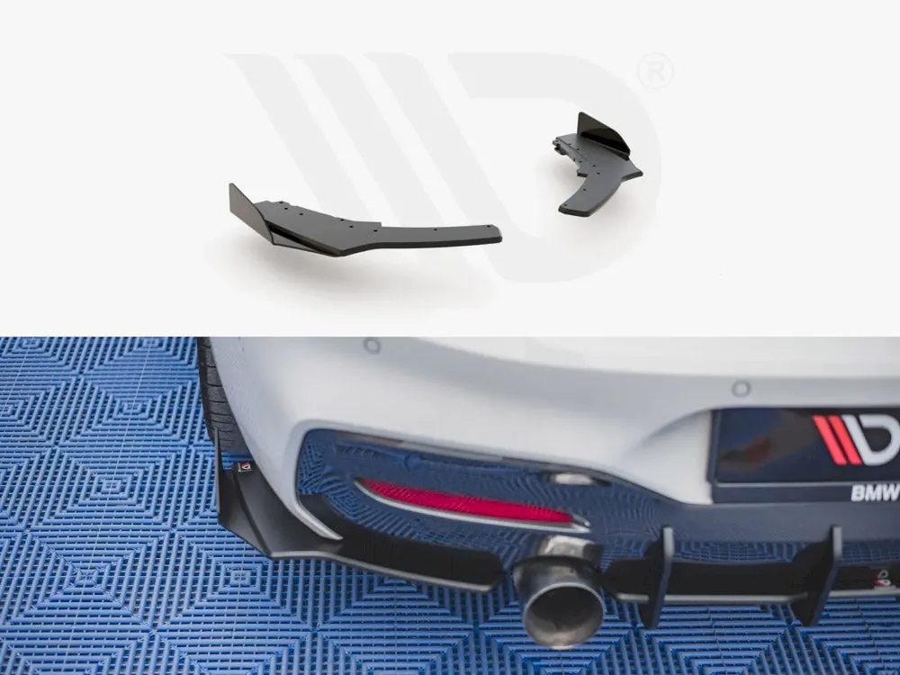 Maxton Design Racing Durability Rear Side Splitters V2 (+Flaps) Bmw 1 F20 M140i (2017-2019) 1