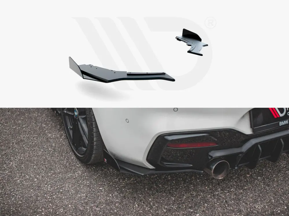 Maxton Design Racing Durability Rear Side Splitters V3 (+Flaps) Bmw 1 F20 M140i (2017-2019) 1