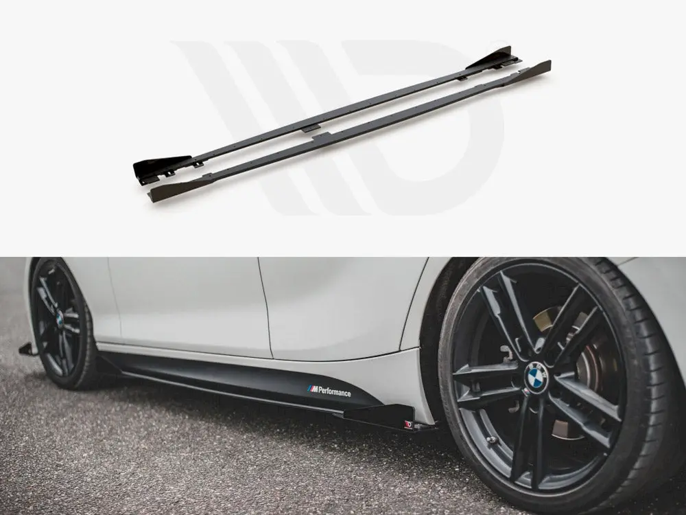 Maxton Design Racing Durability Side Skirts Diffusers V2 (+Flaps) Bmw 1 F20 M135i / M140i / M-Pack (2011-2019) 1