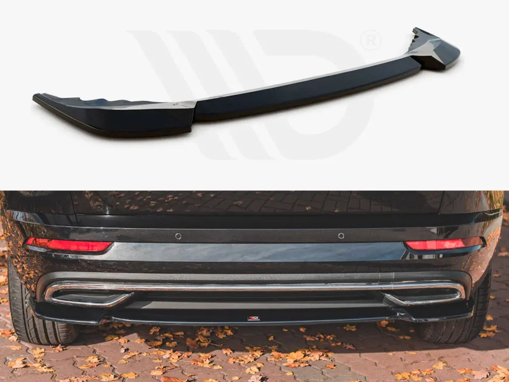 Maxton Design Central Rear Splitter Skoda Karoq Sportline 1