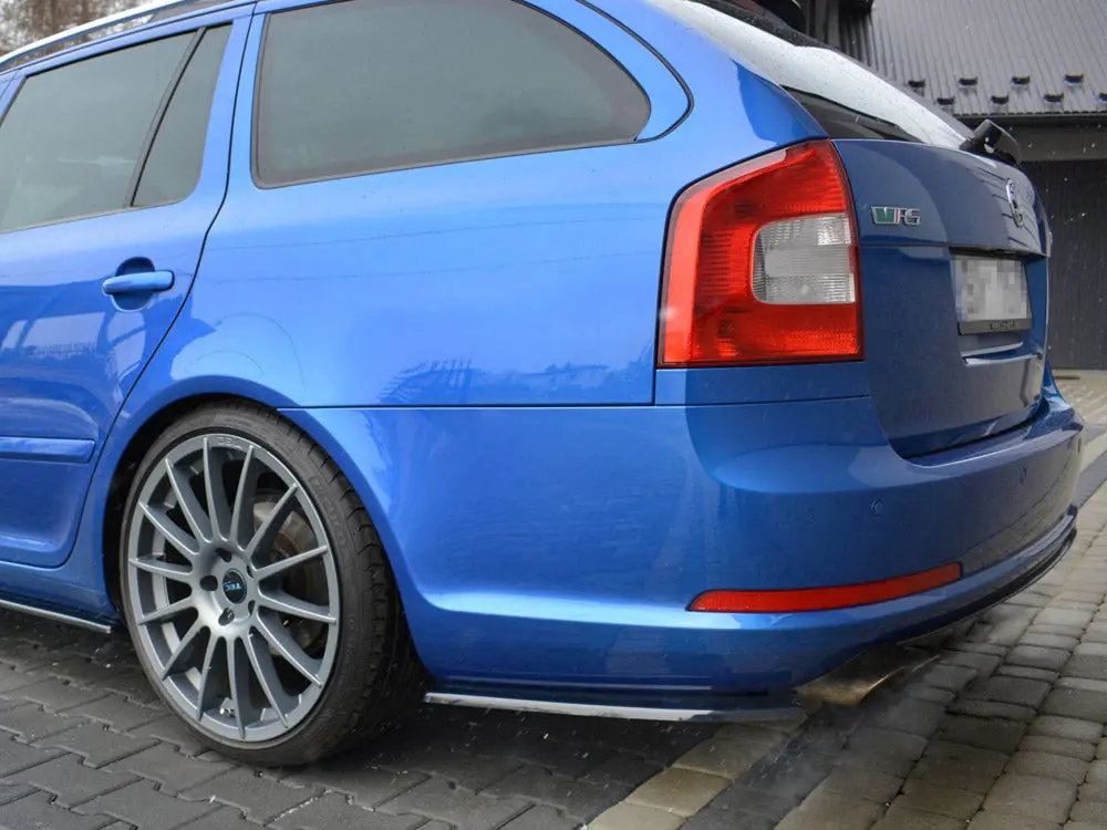 Maxton Design Rear Side Splitters Skoda Octavia Mk2 Vrs Estate Facelift (2008-2013) 2