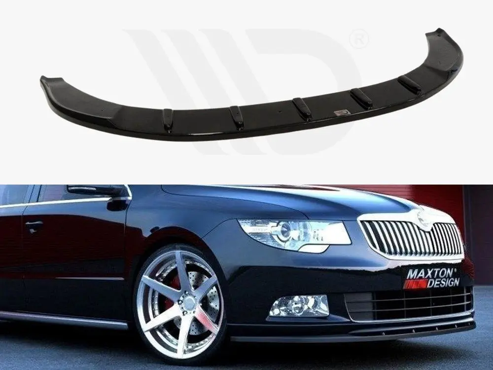 Maxton Design Front Splitter Skoda Superb Ii (For Sport Front Bumper Spoiler) 1