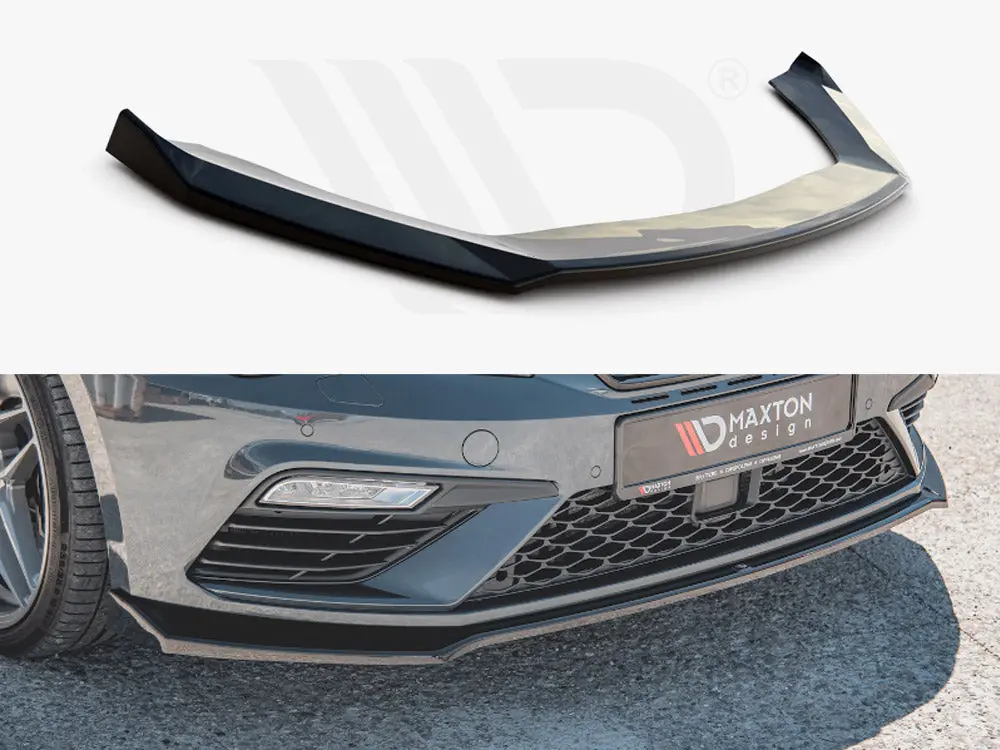 Maxton Design Front Splitter V7 Seat Leon Cupra/ Fr Mk3 Facelift (2017-2019) 1