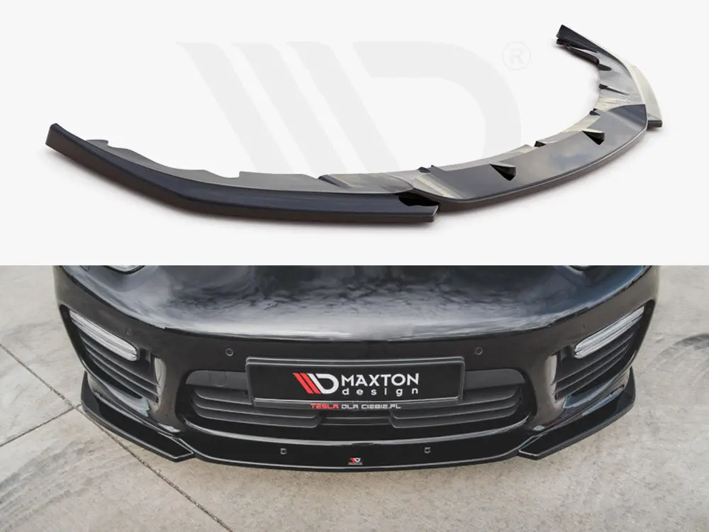 Maxton Design Front Splitter V.2 Porsche Panamera Turbo 970 Facelift (2013-2016) 1