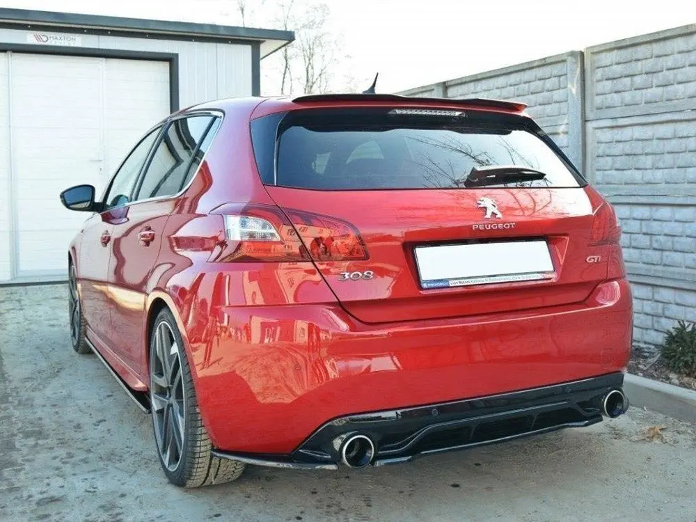 Maxton Design Central Rear Splitter Peugeot 308 Ii Gti (Without Vertical Bars) 2