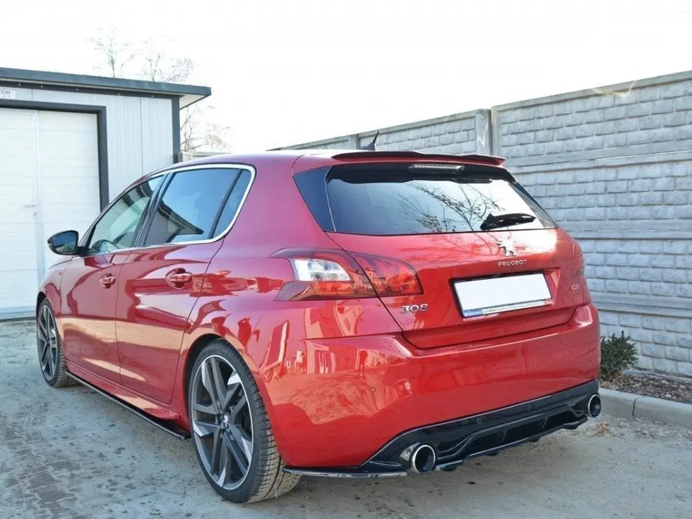 Maxton Design Central Rear Splitter Peugeot 308 Ii Gti (With Vertical Bars) 2