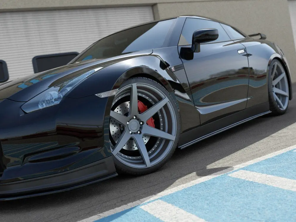Maxton Design Side Skirts Splitters Nissan Gt-R Pre-Facelift Coupe (R35-Series) (2007-2010) 2