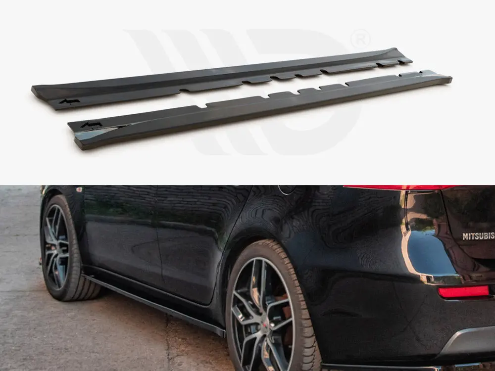 Side Skirts Diffusers Mitsubishi Lancer Mk8 (2007-2016) 1