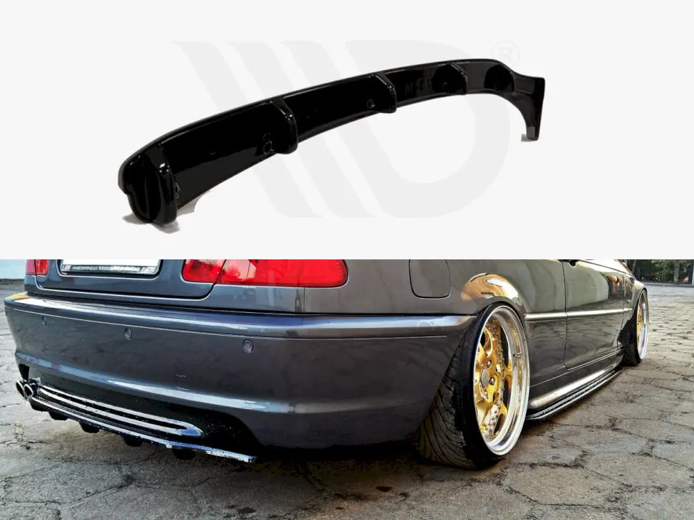 Maxton Design Central Rear Splitter (Vertical Bars) Bmw 3 E46 Coupe M-Pack 1