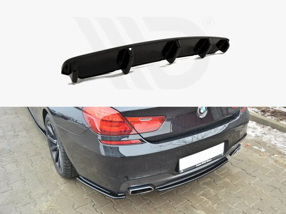 Maxton Design Central Rear Splitter (Vertical Bars) Bmw 6 Gran Coupe M-Sport 1