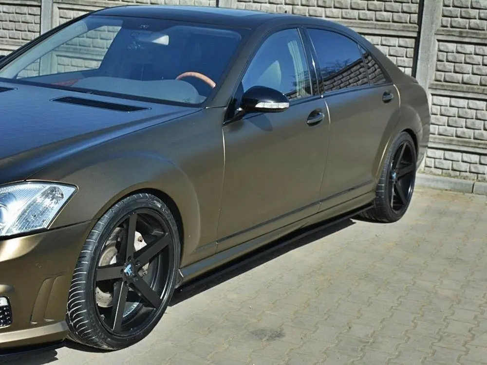 Maxton Design Side Skirts Diffusers Mercedes S-Class W221 Amg Lwb 1