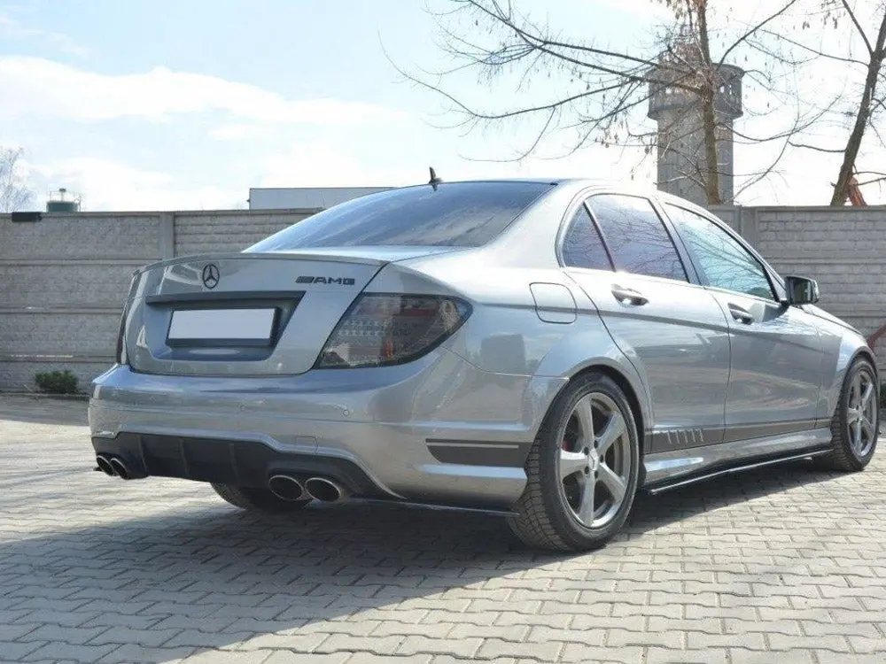 Maxton Design Rear Side Splitters Mercedes C W204 Amg-Line (Facelift) / C63 Amg (2011-2014) 2