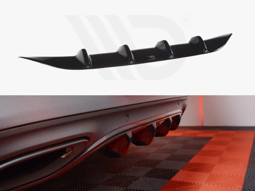 Maxton Design Rear Diffuser Mercedes C-Class W205 Coupe Amg-Line (2015-2018) 1