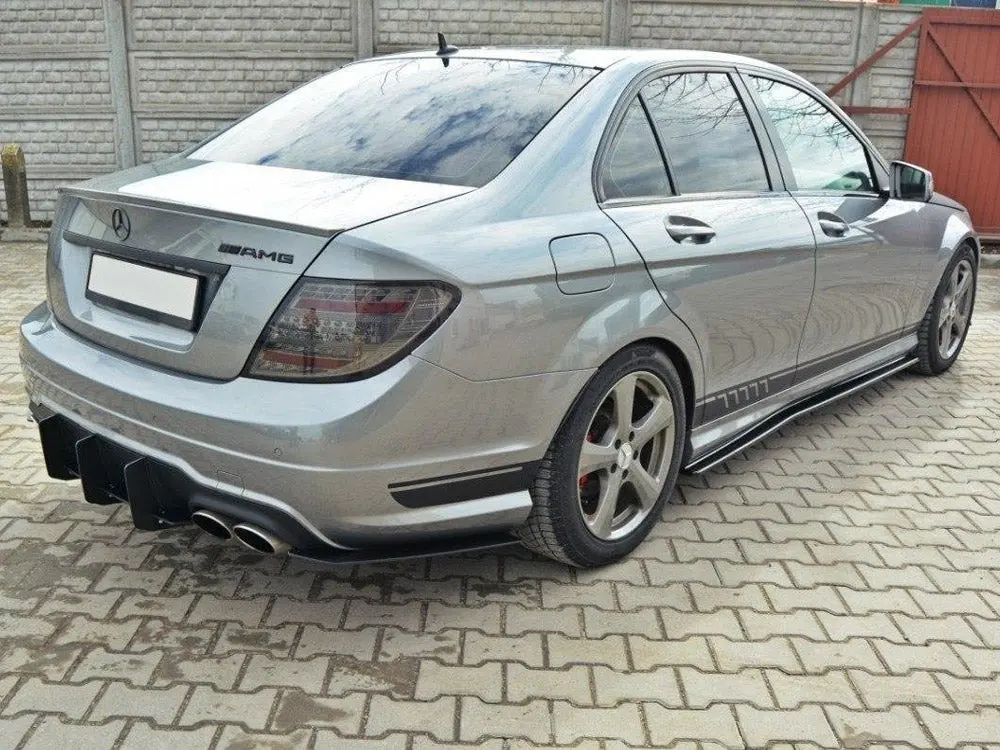 Rear Diffuser & Rear Side Splitters Mercedes C W204 Amg-Line Facelift 2