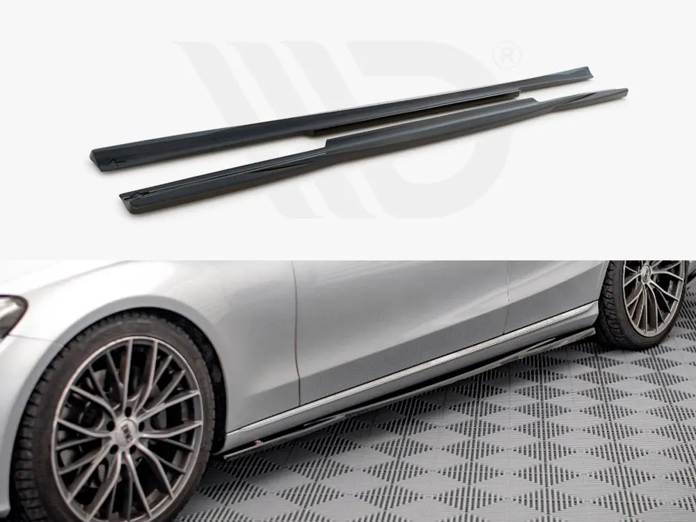 Maxton Design Side Skirts Diffusers Mercedes C W205 (2014-2018) 1