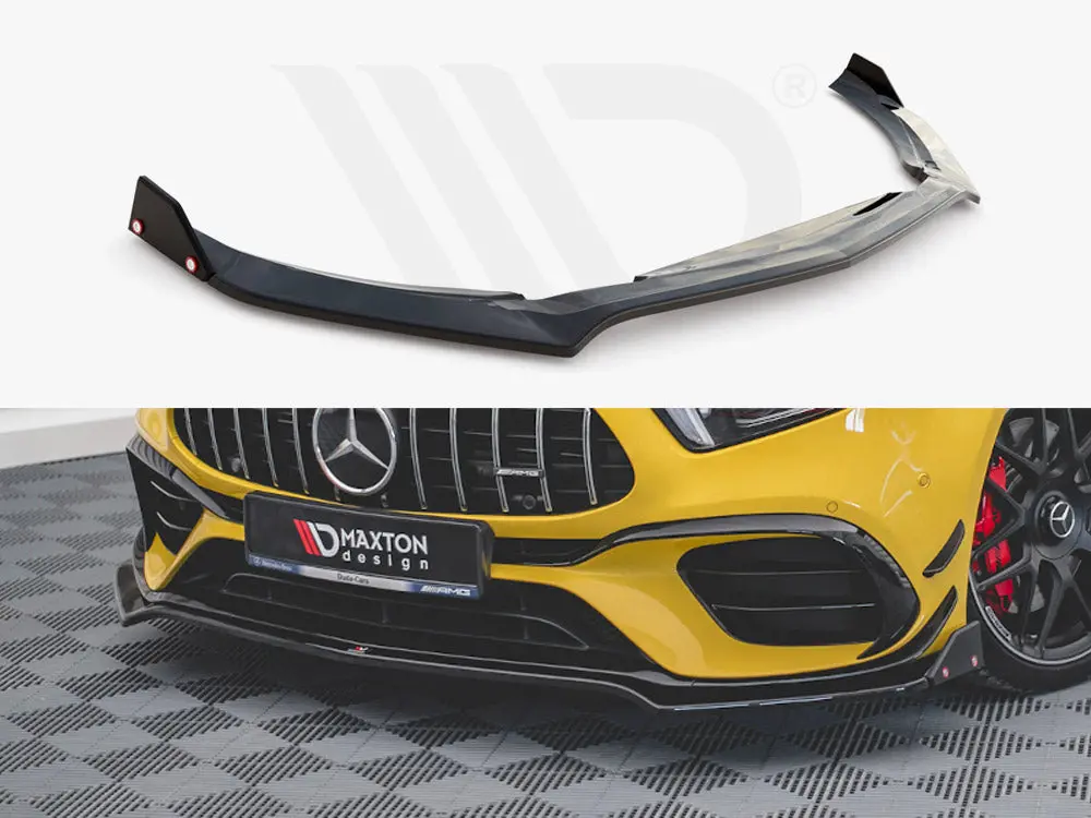 Maxton Design Front Splitter V.3 + Flaps Mercedes Amg A 45 S Aero Pack W177 1