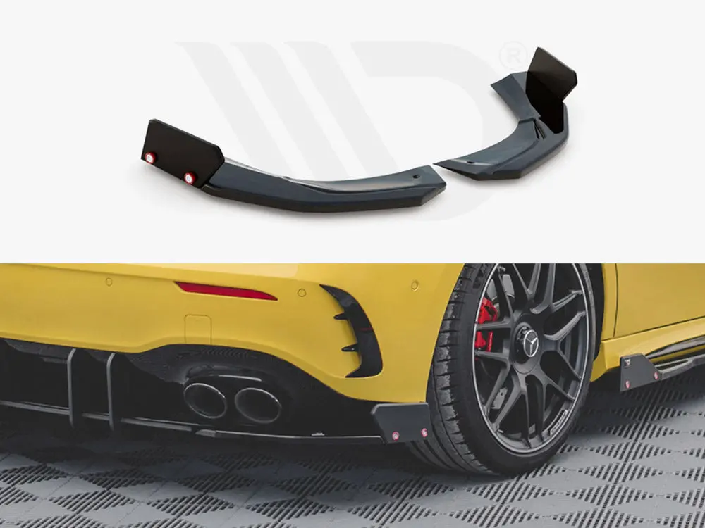 Rear Side Splitters V.2 + Flaps Mercedes Amg A 45 S Aero Pack W177 1