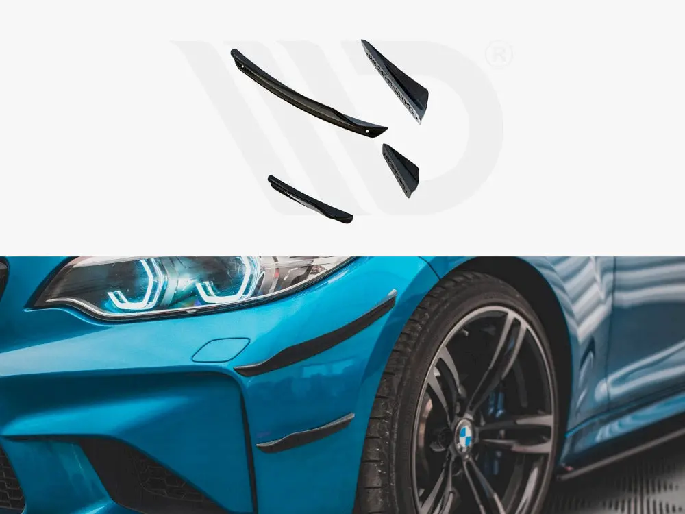 Maxton Design Front Bumper Wings (Canards) Bmw M2 F87 (2016-2020) 1