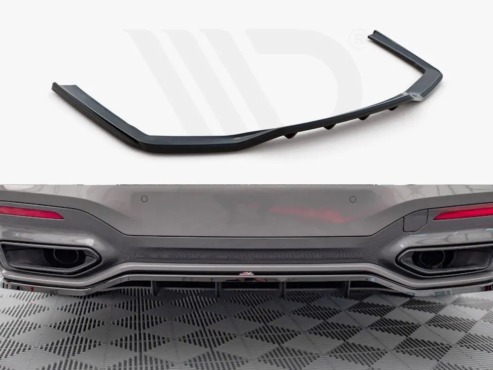 Maxton Central Rear Splitter (Vertical Bars) Bmw 7 G11 M-Pack Facelift (2019-) 1