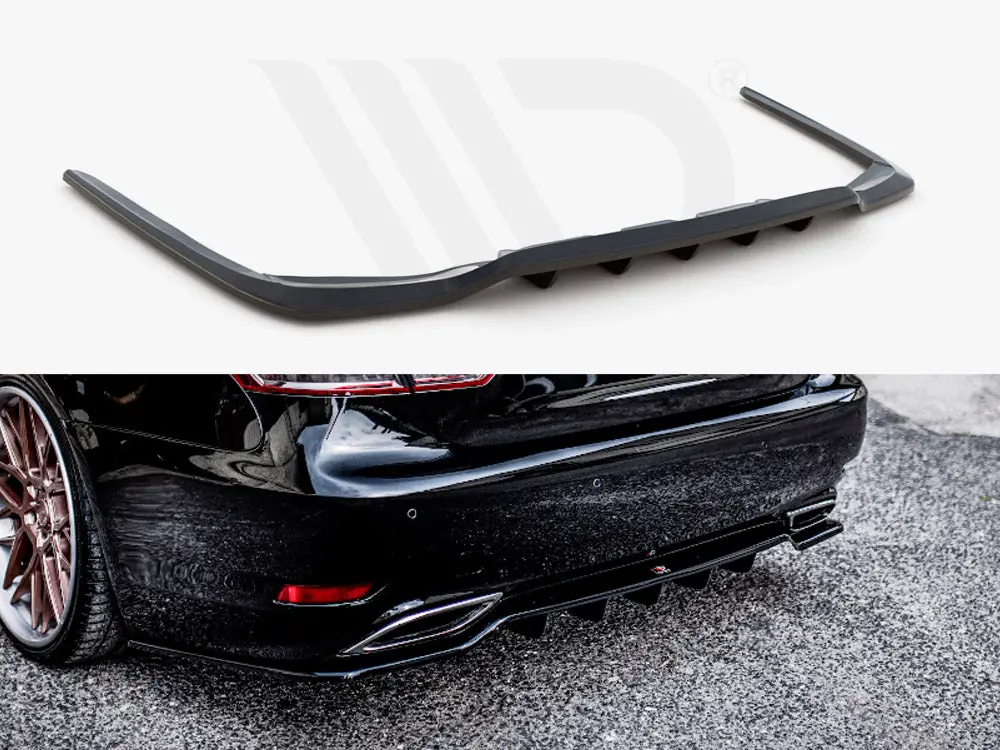 Central Rear Splitter (W/ Vertical Bars) Lexus Ls Mk4 Facelift (2012-2017) 1