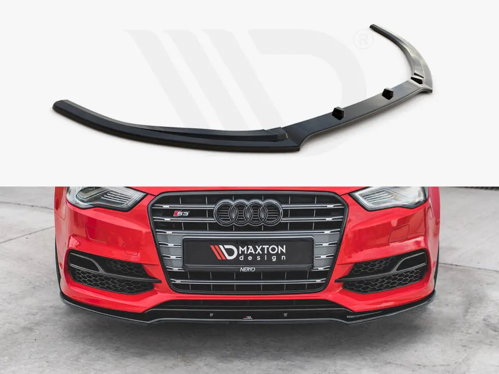 Maxton Design Front Splitter V.2 Audi S3 / A3 S-Line 8V Sedan / Cabrio (2013-2016) 1