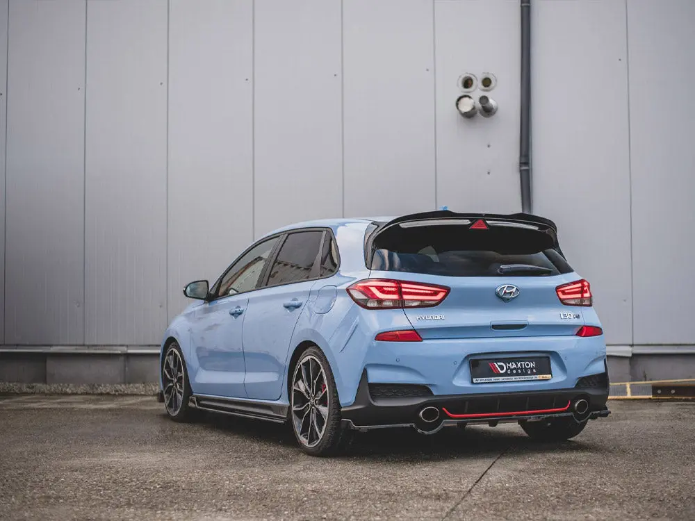 Maxton Design Central Rear Splitter (With Vertical Bars) Hyundai I30 N Mk3 Hatchback (2017-2020) 2