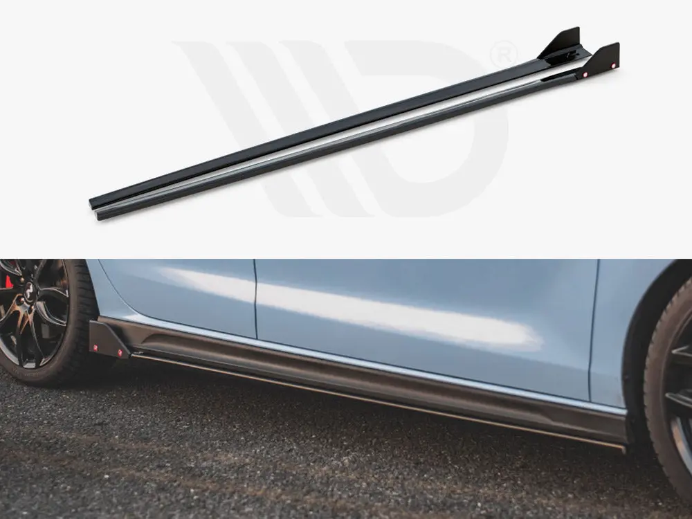 Maxton Design Side Skirt Diffusers V.5 + Flaps Hyundai I30 N / N-Line Hatchback / Fastback Mk3 / Mk3 Facelift 1