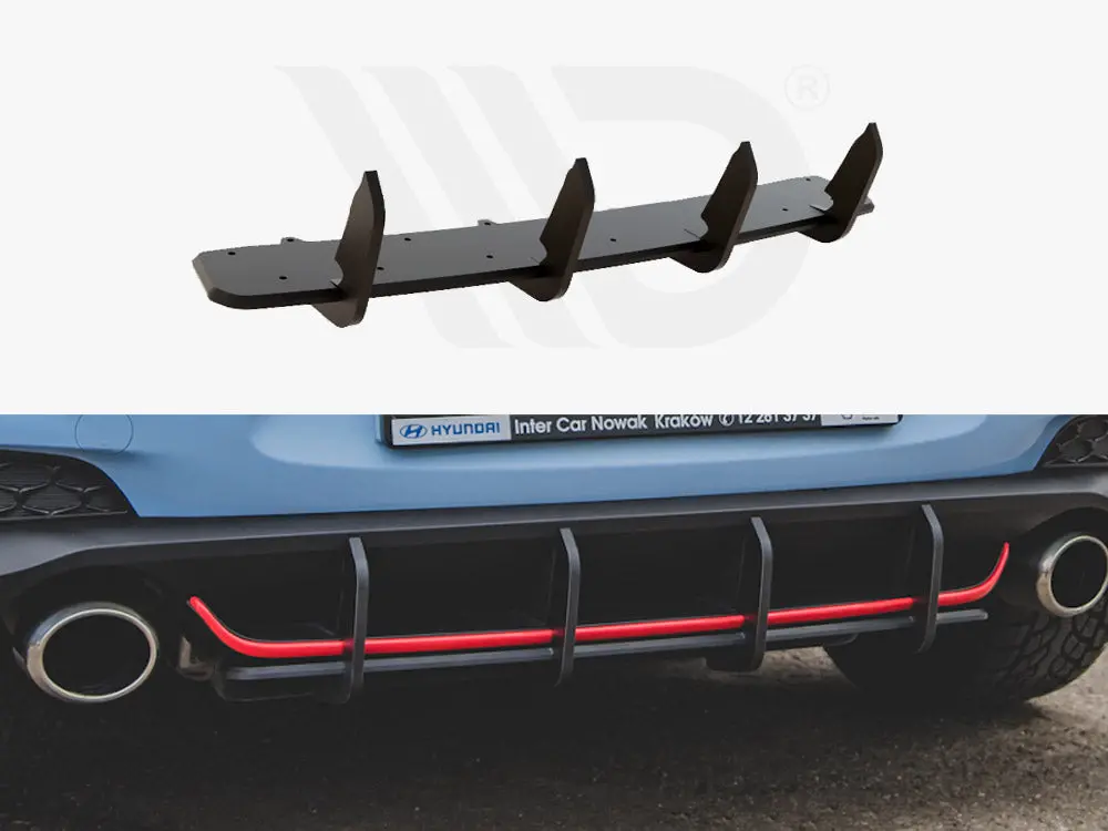 Maxton Design Street Pro Rear Diffuser V.1 Hyundai I30 N Mk3 Hatchback 1