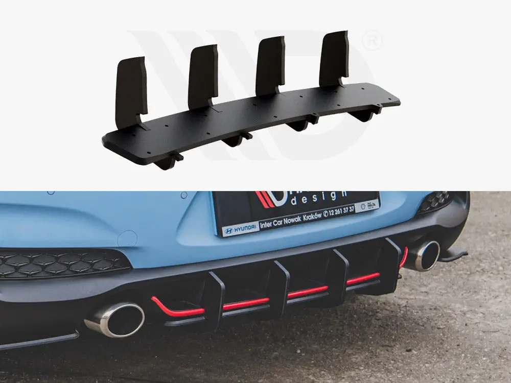 Maxton Design Street Pro Rear Diffuser V.2 Hyundai I30 N Mk3 Hatchback 1